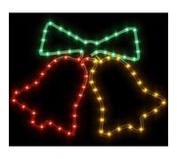 vidaXL Figurine de cloches de Noël avec 72 LED 50x56 cm G