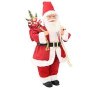 vidaXL Figurine de Père Noël Rouge 30 cm Polyester
