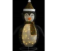 vidaXL Figurine de pingouin de Noël à LED Tissu 60 cm G