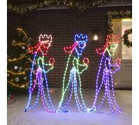 vidaXL Figurine des trois rois LED 99.5 cm - Multicolore