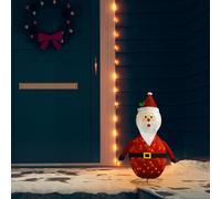 vidaXL Figurine de Père Noël à LED Tissu 60 cm Rouge