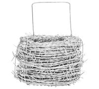 vidaXL Fil barbelé Argent 50 m Acier Galvanisé à Chaud, Fil barbelé cylindrique, Robuste, Parfait pour clôtures, sécurité Moderne, très Durable pour l'extérieur