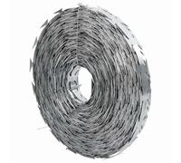 Fil barbelé en acier galvanisé - vidaXL - Argenté - 5000x1,9 cm - Résistant aux intempéries - Anti-rouille