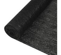 vidaXL Panneau de clôture noir 1,5x50 m HDPE 195 g/m
