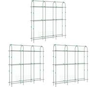 vidaXL Filets pour plantes 3 pcs. Cadre en U en acier