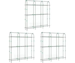 vidaXL Filets pour plantes 3 pcs. Cadre en U en acier