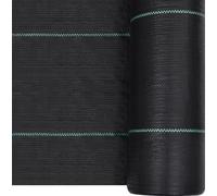 vidaXL Film anti-herbe noir 2x150 m PP