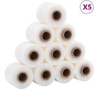 vidaXL Film étirable 50 pcs. transparent 23 μm 10 cm x 150 m
