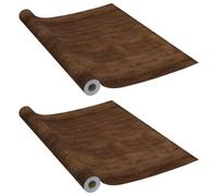Vidaxl Films Autoadhésifs Pour Meubles 2 Pcs Chêne Foncé 500x90 Cm Pvc