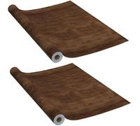 vidaXL Films autoadhésifs pour portes 2 pièces (210 x 90 cm) PVC - Chêne foncé