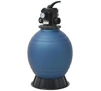 vidaXL Filtre à sable pour piscine avec vanne 6 positions Bleu 460 mm