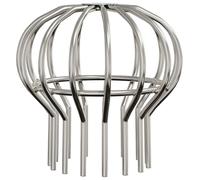 vidaXL Filtre anti-feuilles pour gouttières, 8 pièces, argent, 110 mm, acier inoxydable