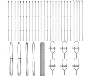 vidaXL Fixation hexagonale pour clôture, 50 x 1 m, en acier galvanisé, type treillis