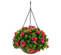vidaXL Fleurs artificielles Rosé 33 x 33 x 44 cm PE et acier