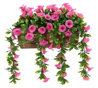 vidaXL Fleurs artificielles rouge pourpre 55 x 20 x 55 cm PE et acier
