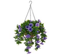 vidaXL Fleurs artificielles violettes 66 x 75 x 70 cm en PE et acier