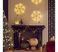 VidaXL Flocons de Neige de Noël avec LED - Blanc Chaud - 38x37 cm