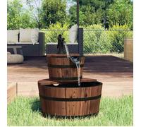 vidaXL Fontaine à Eau avec Pompe 44,5x44,5x58 cm Bois de Sapin Massif, Jeu d'eau, Fontaine, Fontaine d'eau de Jardin, Jeu d'eau de Jardin