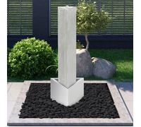 vidaXL Fontaine de jardin argentée 37,7x32,6x110 cm acier inoxydable