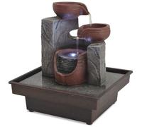 vidaXL Fontaine d'intérieur avec lampe LED Polyrésine