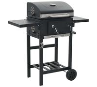 vidaXL Four à pizza & barbecue d'extérieur 3 en 1 Noir