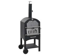 vidaXL Four à Pizza d'Extérieur avec Charbon Gommage à Pierre Barbecue Jardin