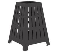 vidaXL Foyer carré noir 50x50x70 cm en acier