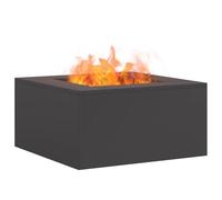 vidaXL Foyer de cheminée Noir 60 x 60 x 30 cm Acier, Braziers d'extérieur, Portables et rectangulaires, Solution de Chauffage stylée pour Vos soirées sur la terrasse
