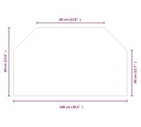 vidaXL Foyer d'extérieur avec plateau en verre transparent 100 x 60 cm