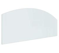 vidaXL Foyer d'extérieur avec plateau en verre transparent 120 x 50 cm