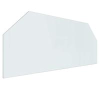 vidaXL Foyer d'extérieur avec plateau en verre transparent 120 x 50 cm