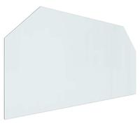 vidaXL Foyer d'extérieur avec plateau en verre transparent 120 x 60 cm