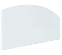 vidaXL Foyer d'extérieur avec plateau en verre transparent 120 x 60 cm