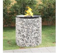 vidaXL Foyer en gabion Ø 100 cm Fer galvanisé