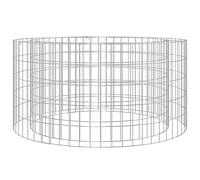vidaXL Foyer en gabion Ø 100 cm fer galvanisé