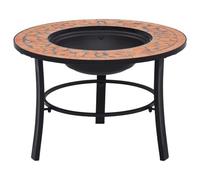 vidaXL Foyer mosaïque Terre cuite 68 cm Céramique