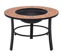 VidaXL Brasero avec Mosaïque en Céramique 68cm Terre Cuite
