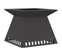vidaXL Foyer Noir 60x60x50 cm Acier