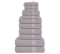 Vidaxl FROGN - Ensemble de serviettes 12 pièces gris 360 g/m², coton 100% OEKO-TEX
