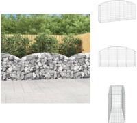 vidaXL Gabion avec arche haute 200x50x80/100 cm Fer galvanisé - Pots de fleurs & Jardinières