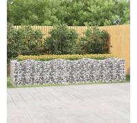 VidaXL Gabion basket curved raised 400x100x100 cm fer galvanisé