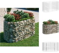 vidaXL Gabion haut-plateau Fer galvanisé 200x100x100 cm - Pots de fleurs & Jardinières