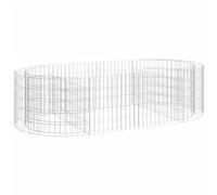 vidaXL Gabion haut-plateau Fer galvanisé 200x100x50 cm