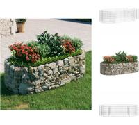 vidaXL Gabion haut-plateau Fer galvanisé 200x100x50 cm - Pots de fleurs & Jardinières