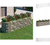 vidaXL Gabion haut-plateau Fer galvanisé 400x100x100 cm - Pots de fleurs & Jardinières