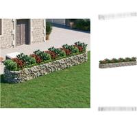 vidaXL Gabion haut-plateau Fer galvanisé 500x100x50 cm - Pots de fleurs & Jardinières