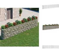 vidaXL Gabion haut-plateau Fer galvanisé 540x50x100 cm - Pots de fleurs & Jardinières