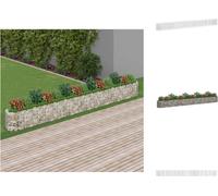 vidaXL Gabion haut-plateau Fer galvanisé 540x50x50 cm - Pots de fleurs & Jardinières