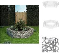 vidaXL Gabion hexagonal surélevé 200x173x40 cm - Pots de fleurs & Jardinières