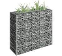 vidaXL Gabion plantenbak verhoogd 90x30x90 cm gegalvaniseerd staal145631 G